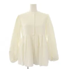 トゥモローランドコレクション TOMORROWLAND collection 23SS ポワンピケペプラムジャケット ノーカラージャケット 36 白 ホワイト 14-07-31-07201 /HNのサムネイル