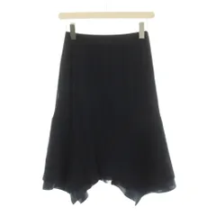 ヴィヴィアンタム VIVIENNE TAM スカート ひざ丈 0 紺 ネイビー アシンメトリー 無地 016-6220601 /YMのサムネイル