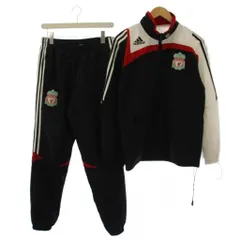 アディダス adidas × Liverpool FC セットアップ ジャージ 上下 トラックジャケット ジップアップ イージーパンツ 黒 白 赤 /BM ■GY09のサムネイル