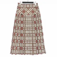ディースクエアード DSQUARED2 22AW 総柄 ロングスカート プリーツ 36 ブラウン系 茶系 S72MA0904 国内正規のサムネイル