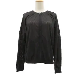カルバンクライン CALVIN KLEIN ブルゾンジャケット 上着 ミドル丈 M 黒 ブラック メッシュ ジップアップ /HO76 ■GY19のサムネイル
