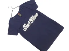 DOUBLE STANDARD CLOTHING ダブルスタンダードクロージング ロゴ 刺繍 Tシャツ sizeF/紺 ■◆ レディースのサムネイル
