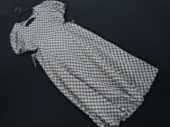 INDEX インデックス ギンガムチェック カットオフ ワンピース sizeM/ベージュx紫 ■◆ レディース