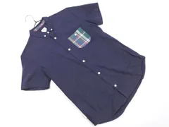 R.NEWBOLD アールニューボールド リネン混 半袖 シャツ sizeS/紺 ■◆ メンズのサムネイル