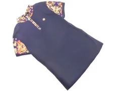 J.CREW ジェイクルー ハーフジップ 半袖 プルオーバー カットソー sizeL/紺 ■◆ レディースのサムネイル