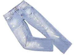 Nudie Jeans ヌーディージーンズ ダメージ加工 ボタンフライ デニムパンツ size29/青 ■■ メンズのサムネイル