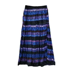 ヴィンテージ エスニック Kitsch ロング丈スカート 24インチのサムネイル