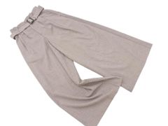 any FAM エニィファム ベルト 付き 千鳥柄 ワイド パンツ size1/グレー ■■ レディース