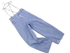 SOMETHING サムシング エドウィン サスペンダー付き レースアップ ストレート デニムパンツ sizeM/インディゴ ■■ レディースのサムネイル