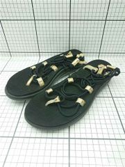 ◇ ⊂ テバ Teva サンダル ブラック系 ボヤ インフィニティ メタリック ゴールドアクセント W7サイズ レディース E 【1604300012993】