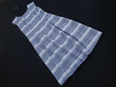 any SiS エニィスィス ボーダー Aライン ワンピース size2/青 ■◆ レディース