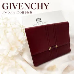 GIVENCHY　ジバンシー 二つ折り財布 ボルドー 本革 コンパクト ジバンシィ二つ折り財布 ボルドー 本革 コンパクトのサムネイル