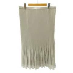 ハナエモリ HANAE MORI 美品 プリーツスカート シースルー ロング丈 3 グレー 0525のサムネイル