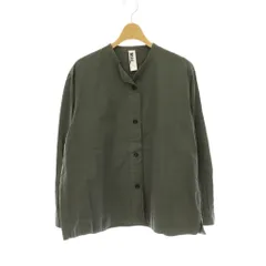 マーガレットハウエル MHL. 24SS COMPACT COTTON POPLIN シャツ 長袖 バンドカラー 2 カーキ /DO ■OSのサムネイル