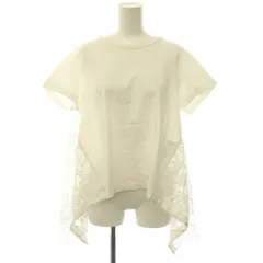 ルルウィルビー Loulou Willoughby 26SS レースドッキングロングTシャツ カットソー 半袖 2 オフホワイト /HS ■OSのサムネイル