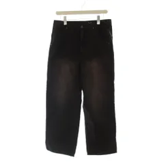 アダムエロペ Adam et Rope' 25SS デニム パンツ M 黒 ブラック 長ズボン ワイドストレート ダブルニー フェード ダック ダブルニー ワイドストレート /LPのサムネイル