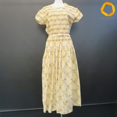 カネコイサオ KANEKO ISAO ワンピース ロング 半袖 ベルト付き 花柄 総柄 バックボタン レディース [s1030976]のサムネイル
