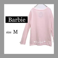 M Barbie / バービー  ピンク 長袖 薄手 トップス Vネック シャツ Tシャツ カットソー レディース ロゴ 春秋冬T926_2404/058のサムネイル
