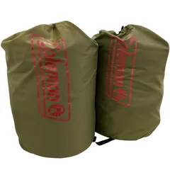 186001 現状品 Coleman コールマン 寝袋 シュラフ スリーピングバッグ チェック柄 赤 黒 カーキ ２点まとめ売りのサムネイル
