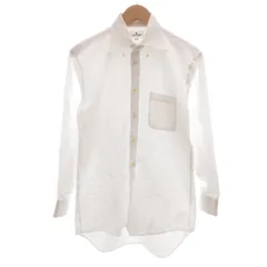 クレージュ courreges 美品 シャツ TT 白 ホワイト 長袖 ボタンダウンカラー 胸ポケット /NL ■ECG005のサムネイル