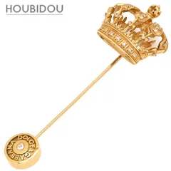 ドルチェ＆ガッバーナ DOLCE&GABBANA ブローチ クラウン スティック ピンブローチ イエローゴールド 750AU 18KT YG ダイヤ ハットピン タイピン  WPLK1GWYE01 【箱】【中古】のサムネイル