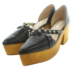 アメリヴィンテージ Ameri VINTAGE ボール ウッド プラットフォーム パンプス BALL WOOD PLATFORM PUMPS M 黒 ブラック ベージュ /SS ■OS ■GY18のサムネイル