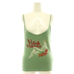 ヒステリックグラマー HYSTERIC GLAMOUR VIVA VIETNAM プリントキャミソール ワイドリブ F グリーン マルチカラー 01182CR08 /CX ■GY03のサムネイル