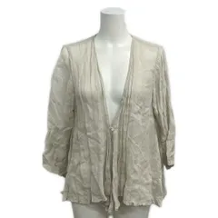 nest Robe(ネストローブ) カーディガン サイズF レディース美品  - グレーベージュ 長袖/ガーゼ素材のサムネイル