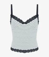 新品) Pleasenofollow プリーズノーフォロー ノースリーブ Yvonne Stripe Sleeveless Topのサムネイル