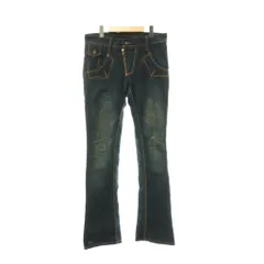 モルガンオム MORGAN HOMME 加工 セミフレア デニム パンツ ジーンズ L インディゴ /HK ■OS ■ADのサムネイル