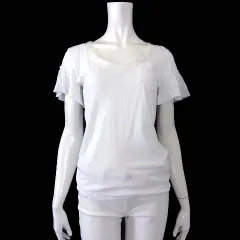 サカイ sacai 17SS カットソー Tシャツ 半袖 フリルスリーブ ポケット S 1 白 ホワイト 国内正規品のサムネイル