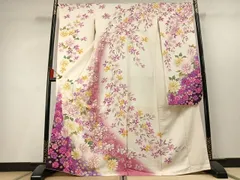 平和屋着物●豪華振袖　刺繍　草花文　暈し染め　金糸　銀通し地　正絹　逸品　AABL3391fyのサムネイル