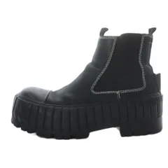 マルタンマルジェラ Martin Margiela MM6 メゾンマルジェラ チェルシーブーツ サイドゴアブーツ ショート プラットフォーム 厚底 レザー 37 ブラック S59WU0211 /YO16 ■SHのサムネイル