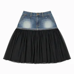 Americana アメリカーナ デニム切替 ロングスカートのサムネイル