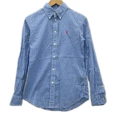 RALPH LAUREN ラルフローレン長袖シャツ size0 150/80A/ライトブルー×ホワイトのサムネイル