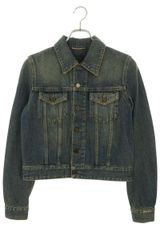 Saint Laurent Paris 695196 YC868 Washed Classic Denim Jacket, Women's Size 36