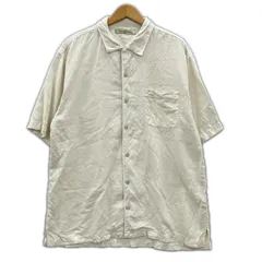 Tommy Bahama トミーバハマ シルク オープンカラー アロハ半袖シャツ sizeM/アイボリーのサムネイル