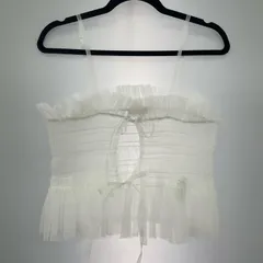 CANDY STRIPPER キャンディストリッパー GIRL HOOD TULLE CAMISOLE チュールキャミソール size2/ホワイトのサムネイル