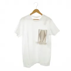 リビアナコンティ Liviana Conti Tシャツ S 白 ホワイト 半袖 ラウンドネック 幾何学模様装飾 フリンジ付き 胸ポケット /MN20 ■GY57のサムネイル