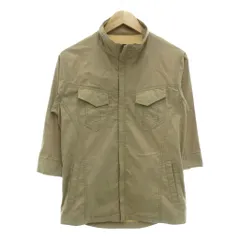 ミッシェルクランオム M.K HOMME ジャケット 48 ベージュ スタンドカラー 七分袖 比翼デザイン コットン /NU ■ECF005のサムネイル