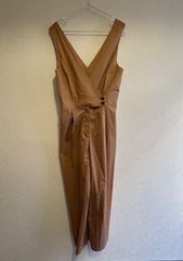 ●Whim Gazette ウィム ガゼット サロペット　オーバーオール　ベージュ　【中古】 Bランク　0807-8