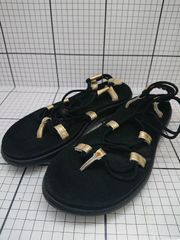 ◇ ⊂ テバ Teva サンダル アウトドアサンダル フラットサンダル ブラック系 ゴールド系 W7サイズ レディース E 【1606090042877】
