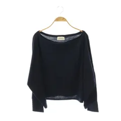 ジェイ&エムデヴィッドソン J&M Davidson ショート丈ワイドニット カットソー 長袖 ウール 8 ネイビー /DO ■OSのサムネイル