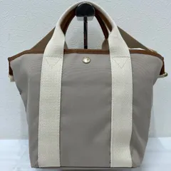7288　【良品】　TOPKAPI　トプカピ　TIDY　タイディ　トートバッグ　Sサイズ　ベージュ　2way　ショルダーバッグ　ハンドバッグ　バイカラー　レディース　舟型のサムネイル