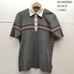 バーバリーブラックレーベル マルチストライプ ボーダー柄 ラガーシャツ 半袖 ポロシャツ メンズ 3 ISItems【USED】【古着】【中古】50164922のサムネイル