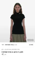 パルティメント ウィメンズ ディテッチャブル タイアップ ショートスリーブ Tシャツ ブラックのサムネイル