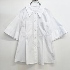 ADAM ET ROPE' アダム エ ロペ サステナブル ワイド カフス スリーブ シャツ 白 ホワイト Ks7-144