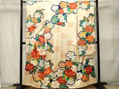 平和屋着物■豪華振袖　駒刺繍　草花文　金彩　正絹　逸品　CABK3618evのサムネイル