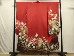 平和屋着物■豪華振袖　御所車花文　暈し染め　金銀彩　正絹　逸品　DABI3894yaのサムネイル