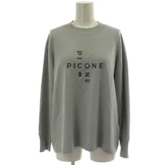 ピッコーネ PICONE フロッキーロゴニット カットソー 40 ライトグレー 長袖 丸首 リブ袖 P518914 /GGのサムネイル